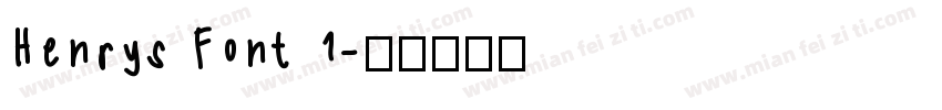 Henrys Font 1字体转换